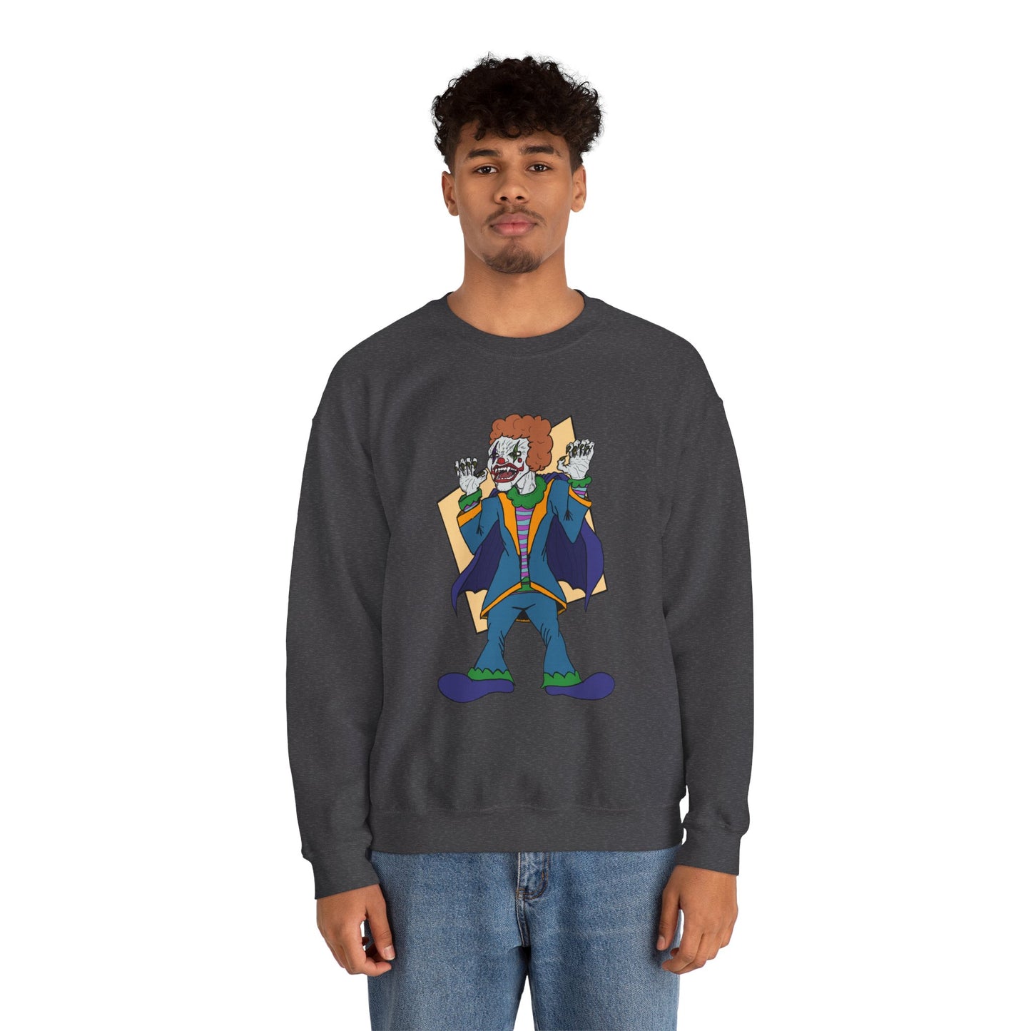 Vampire Clown Funny Horror-Inspired Unisex Crewneck Sweatshirt