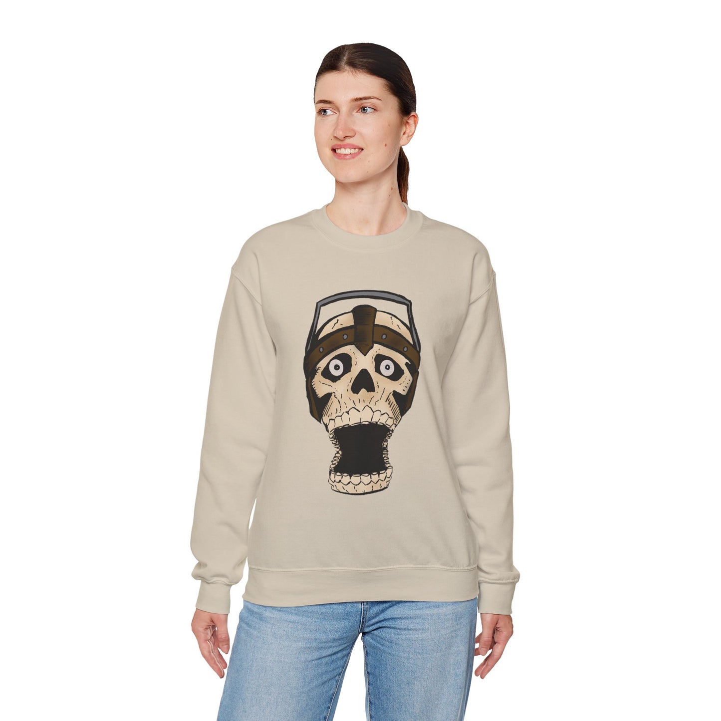 Screaming Skull Graphic Crewneck Sweatshirt - Unisex Heavy Blend™