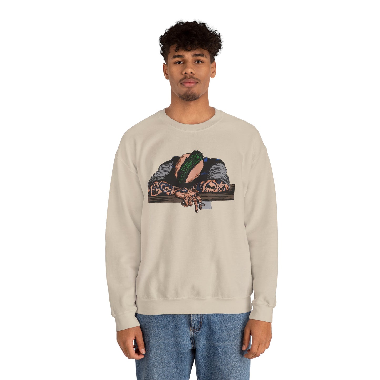 Punk and Done Artistic Unisex Crewneck Sweatshirt - Cozy Vibes