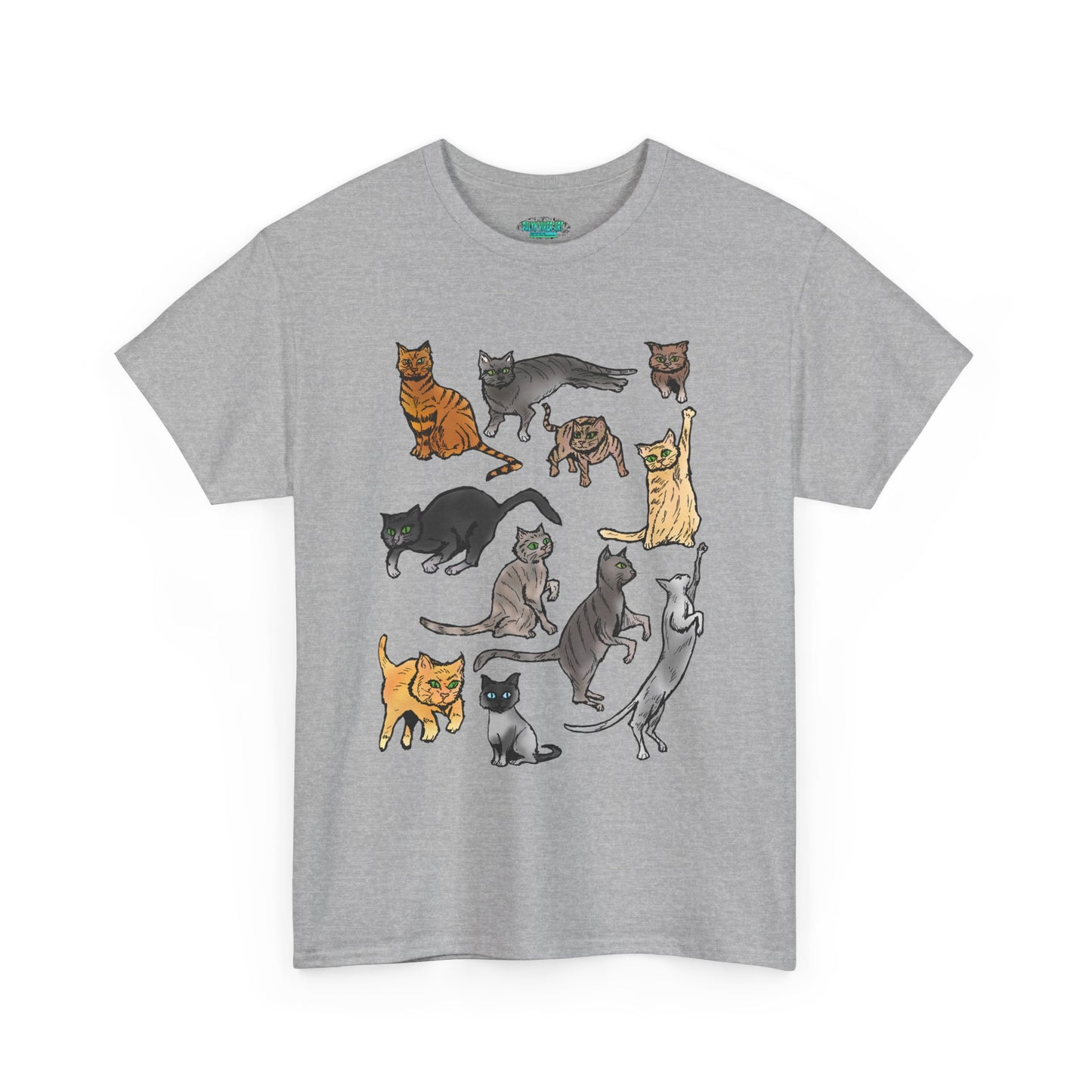 Cats Collage T-Shirt — Cute Cat Illustration Tee for Cat Lovers