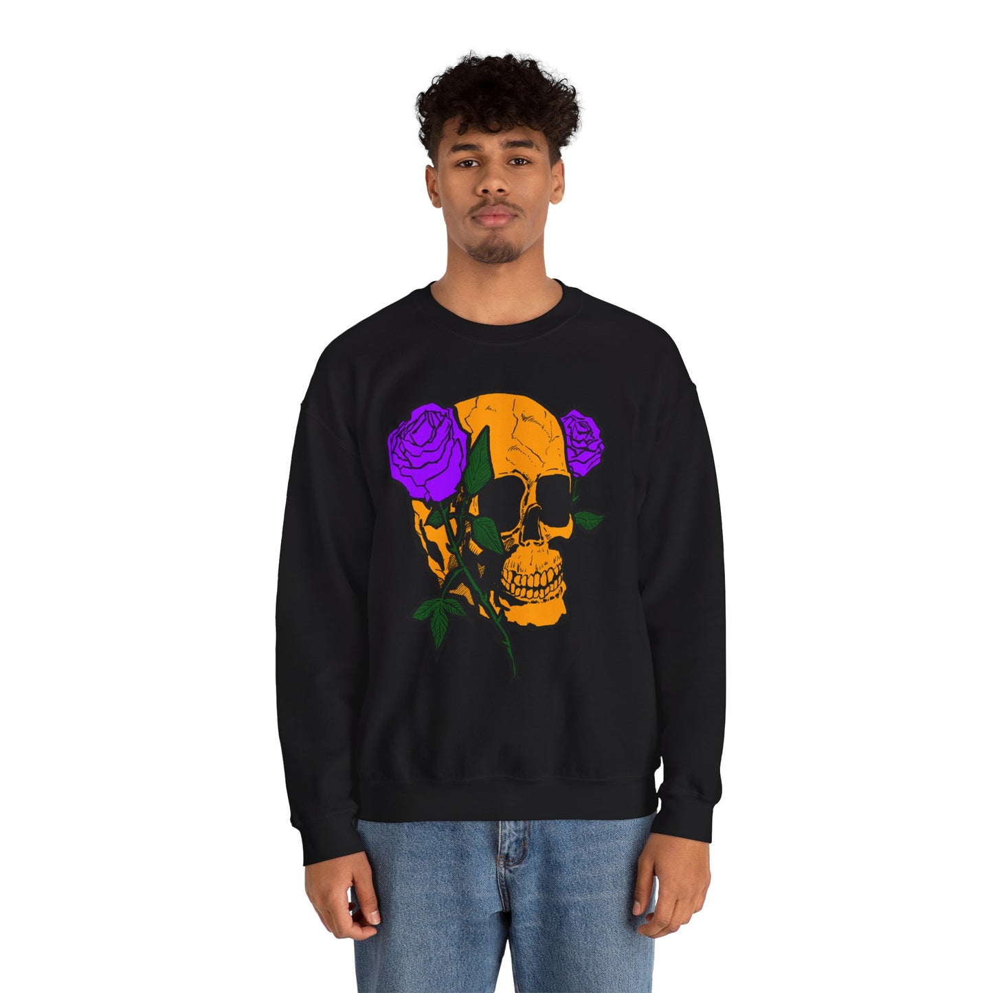 Skull & Roses Sweatshirt - Unisex Heavy Blend™ Crewneck