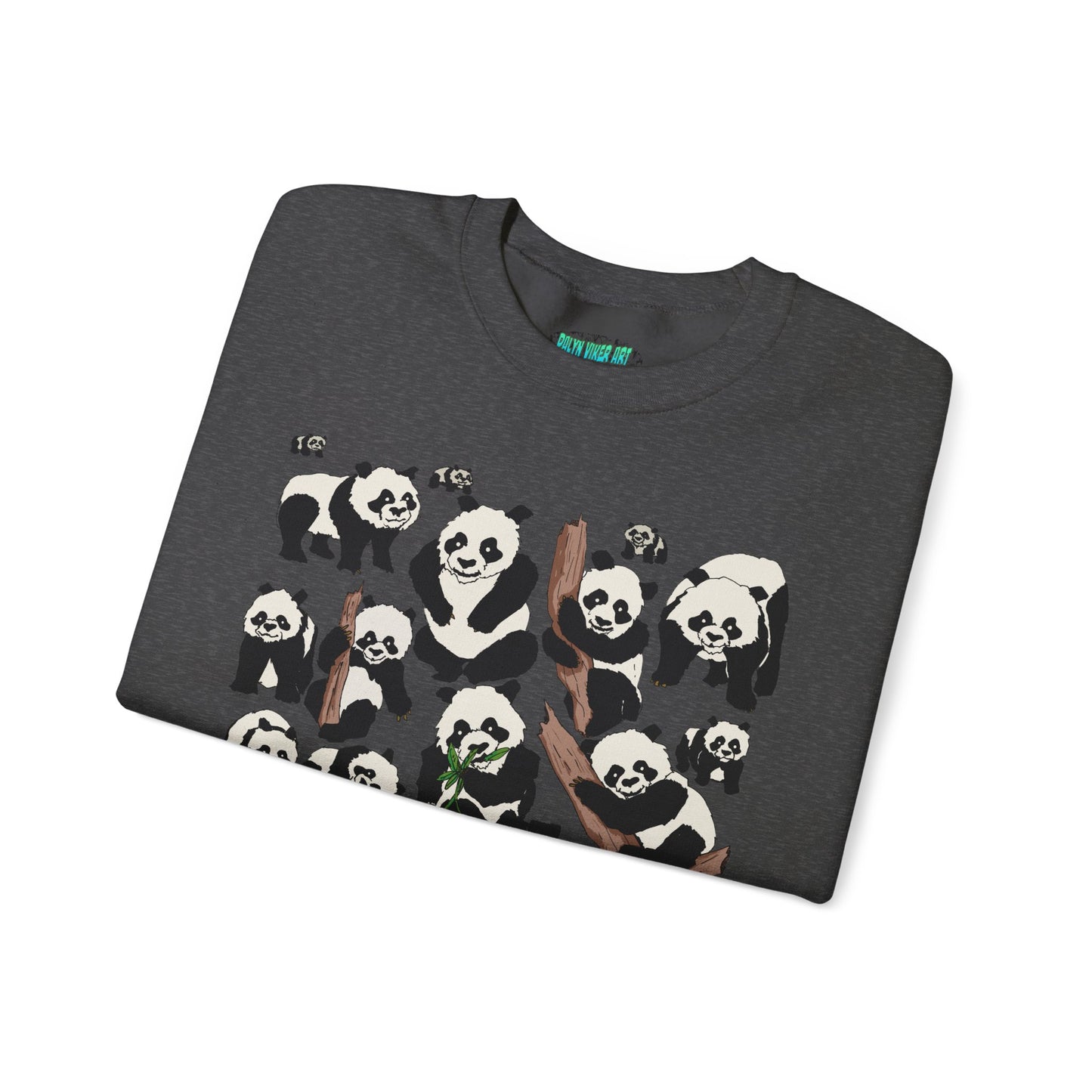 Cozy Panda Crewneck Sweatshirt - Soft Unisex Heavy Blend
