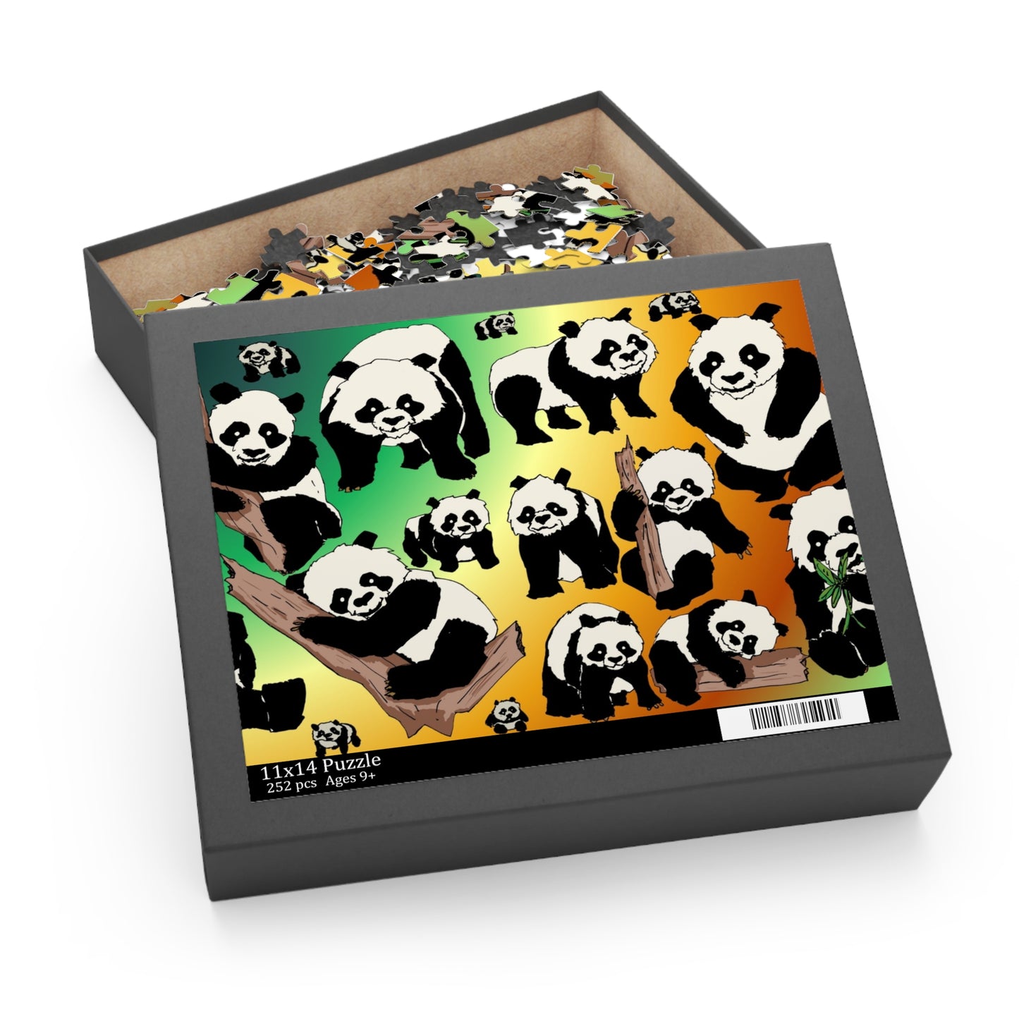Panda Pattern Puzzle — 120/252/500-Piece Jigsaw with Cute Panda Illustrations