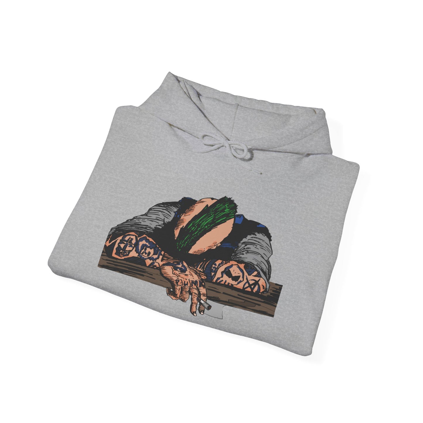 Punk and Done Color Unisex Hooded Sweatshirt, Cozy Streetwear, Unique Gift for Art Lovers, Casual Lounge Wear, Perfect for Fall Fashion