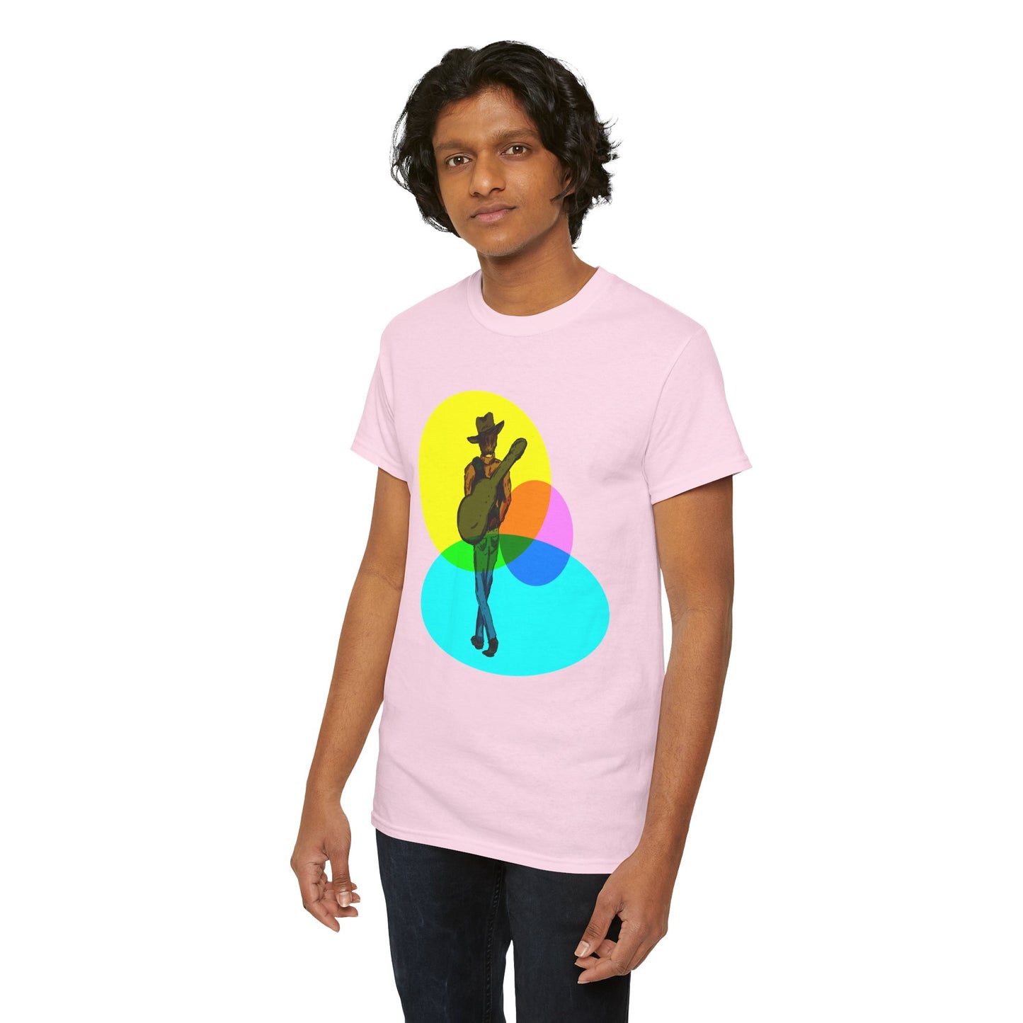 Cowboy Guitar Tee — Colorful Music T‑Shirt