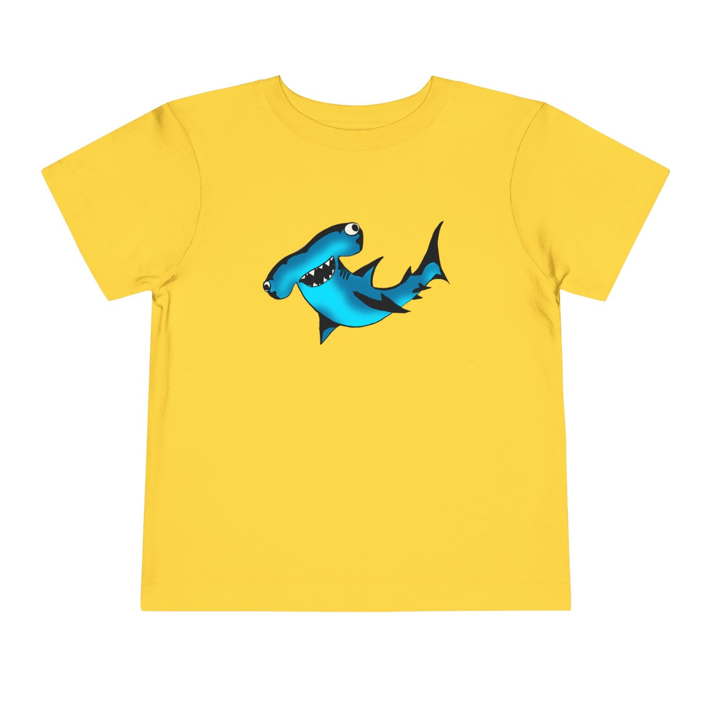 Toddler Shark Tee - Cute Blue Harley Hammerhead Graphic Kids Short Sleeve Shirt