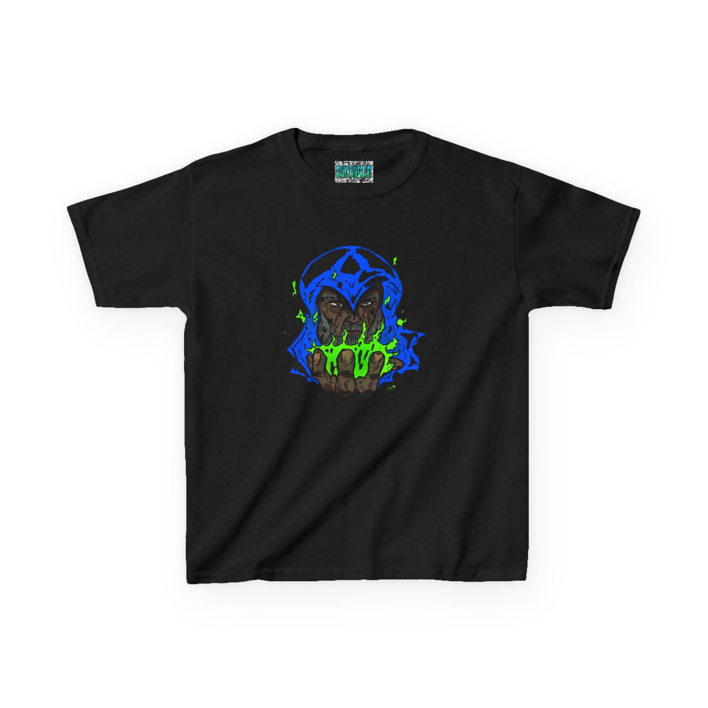 Kids Tee - Cosmic Wizard Magical Fire Sorcery Astro Mysticism Dalyn Viker Art