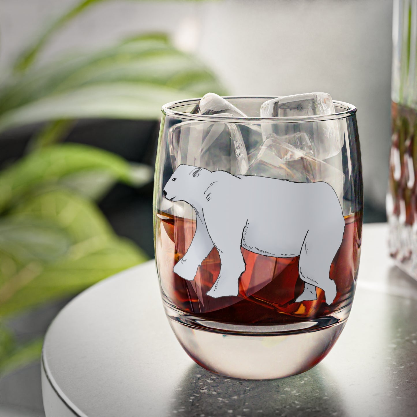 Polar Bear Whiskey Glass - Unique Barware for Spirit Lovers, Gift for Him, Ice Cream Cup, Animal Design, Home Decor