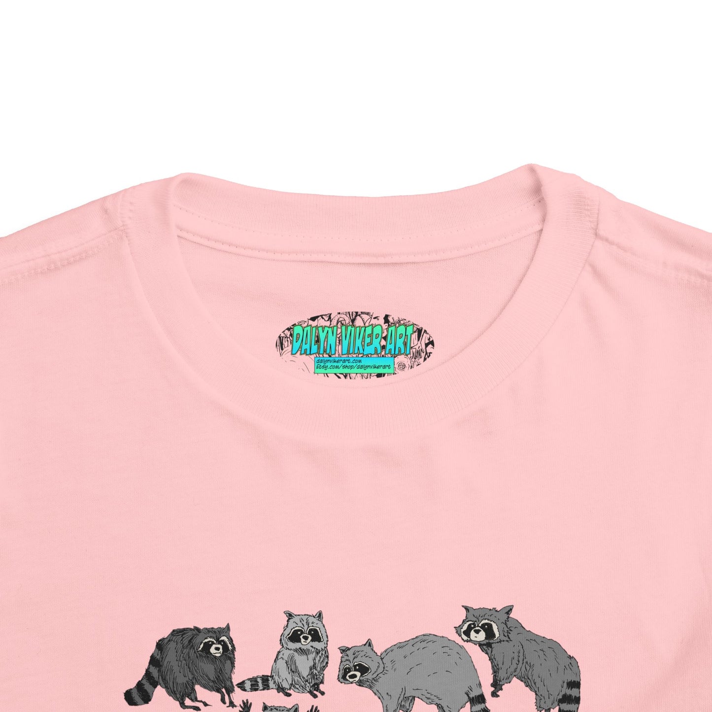 Toddler Tee — Playful Woodland Raccoon Crew Cute Kids Shirt