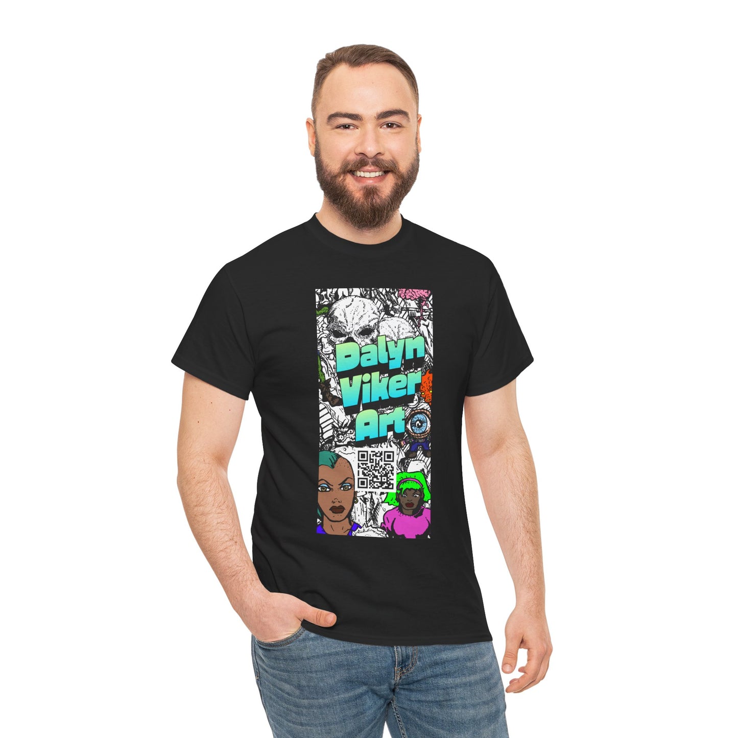 Graphic Art T-Shirt — "Dalyn Viker Art" Vertical Collage Tee