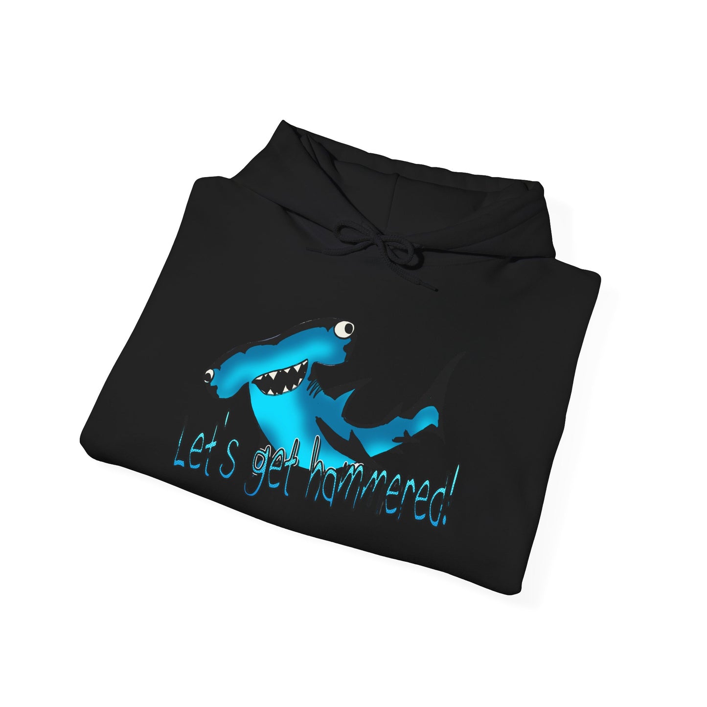 Let's Get Hammered Shark-Themed Unisex Hoodie: Let's Get Fin-tastic, Casual Wear, Gift for Ocean Lovers, Beach Party, Summer Fun