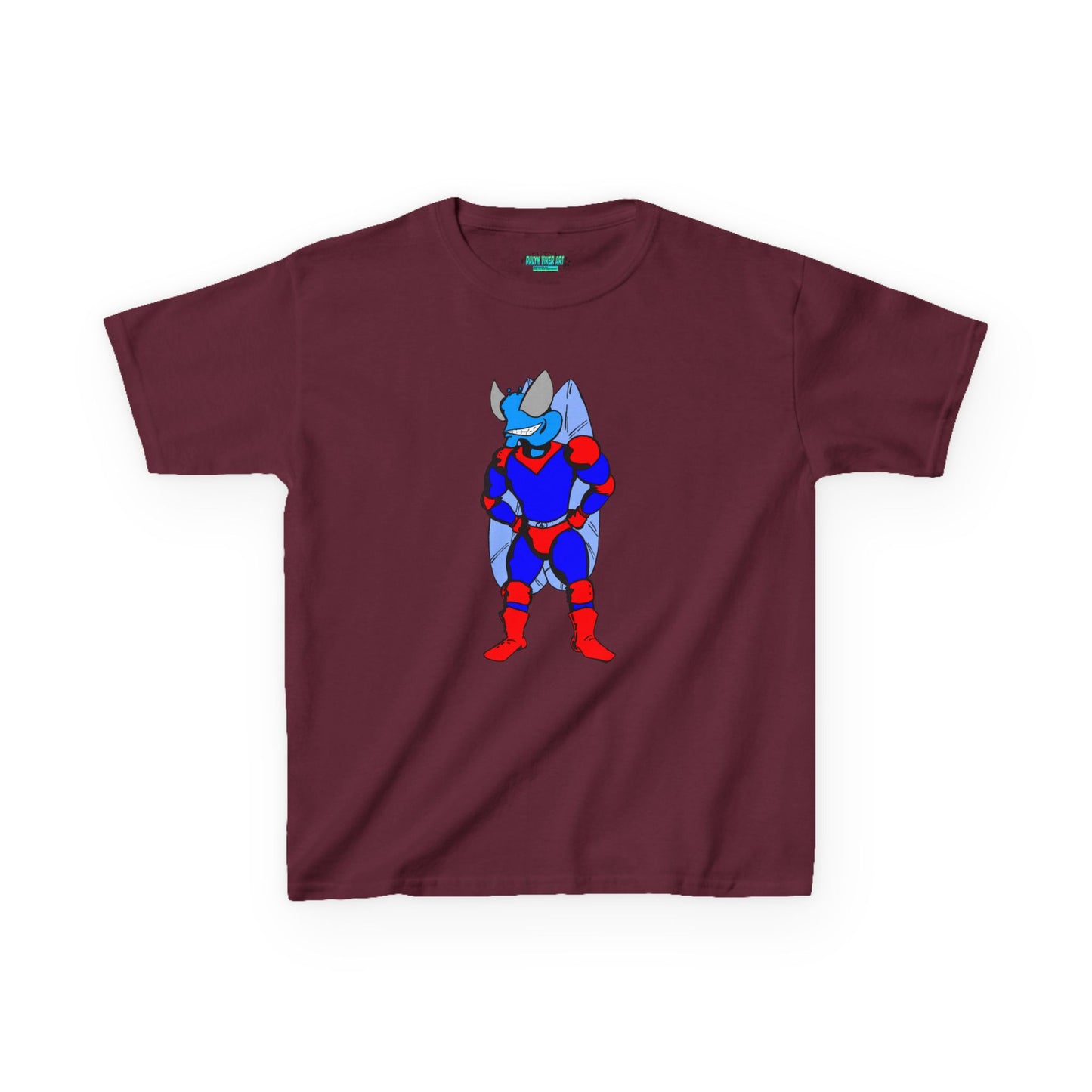 Astro-Fly Kids Superhero T-Shirt — Cute Red & Blue Winged Hero Tee for Boys & Girls