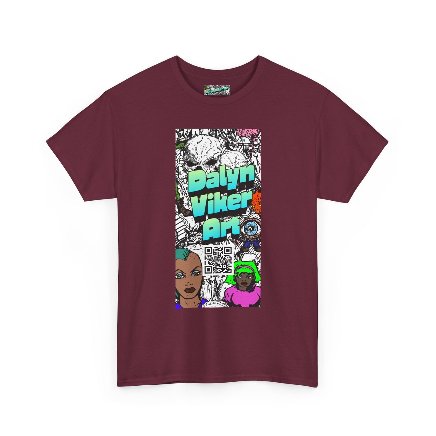 Graphic Art T-Shirt — "Dalyn Viker Art" Vertical Collage Tee