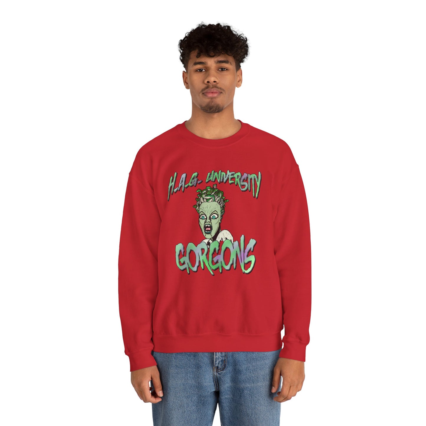 HAG University GORGONS Crewneck Sweatshirt – Unisex Heavy Blend