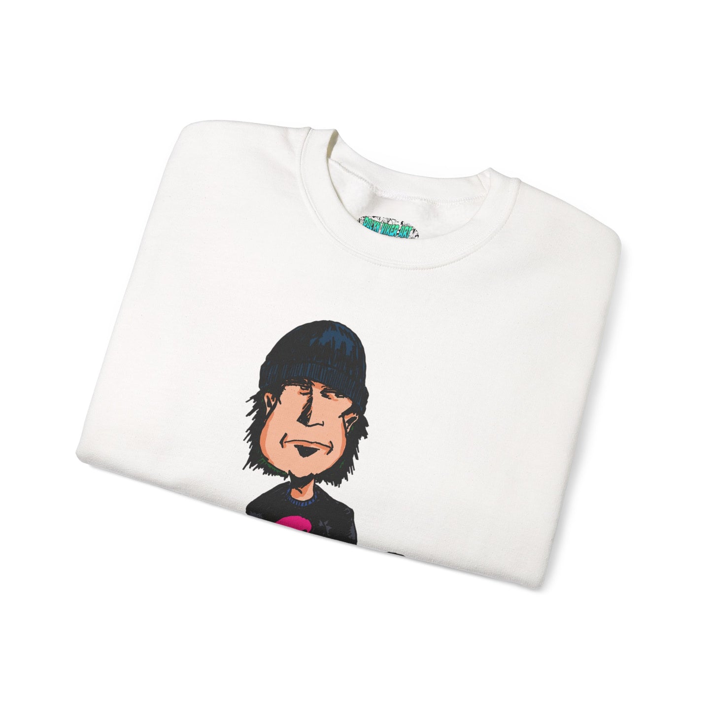 Rude Skater Dude - Skate Punk - Cartoon Skater Crewneck Sweatshirt – Cute Skateboarder Graphic Pullover