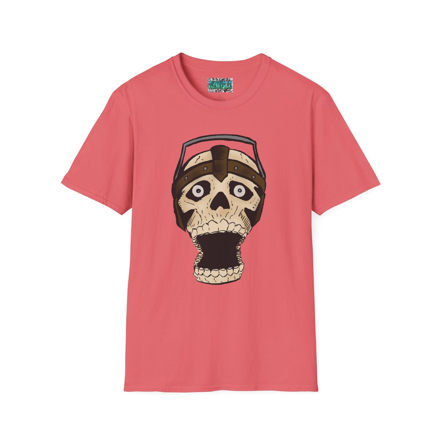 Electric Screaming Skull Unisex Softstyle T-Shirt