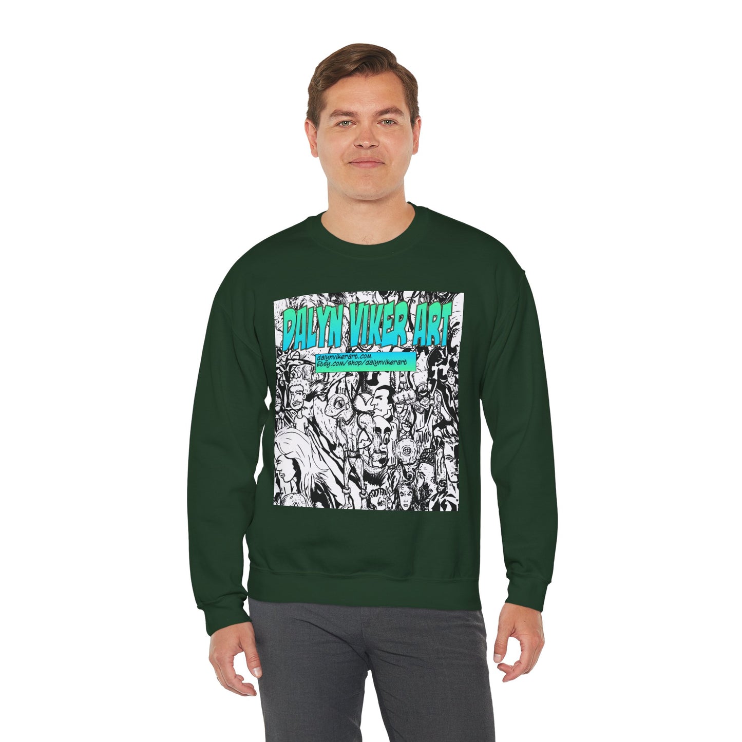 Graphic Art Crewneck Sweatshirt - Dalyan Viker Art Edition