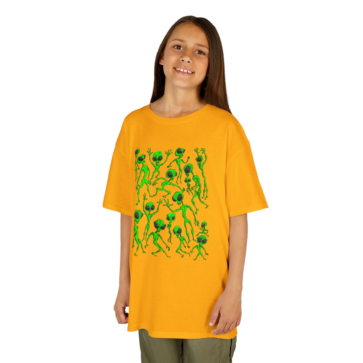 Kids Alien Dance Party T‑Shirt — Fun Green Alien Graphic Tee for Children