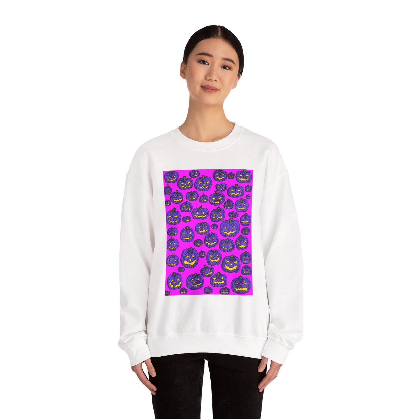 Halloween Pumpkin Crewneck Sweatshirt