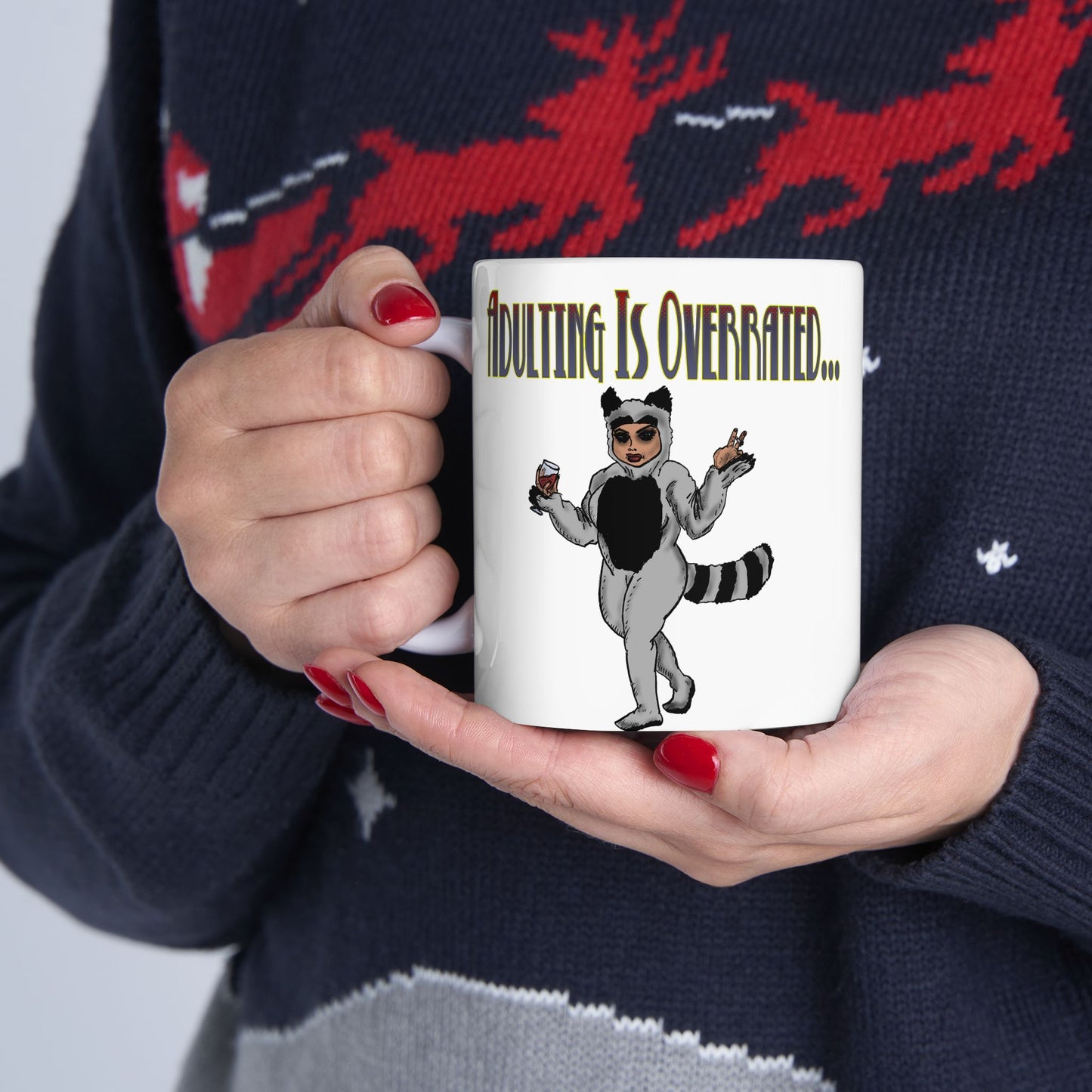 Funny Adulting Ceramic Mug - 11oz/15oz - Perfect for Coffee Lovers