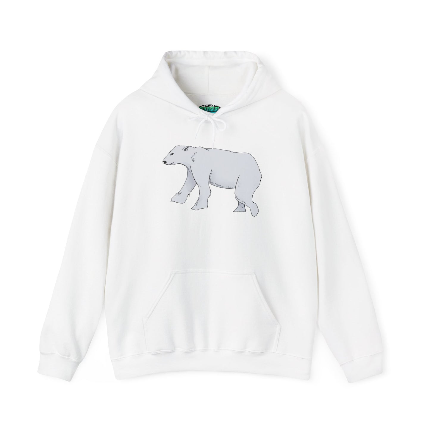 Cozy Polar Bear Hoodie - Warm Winter Fashion, Unisex Sweatshirt, Gift for Animal Lovers, Perfect for Cold Days, Cute Outdoor Wear