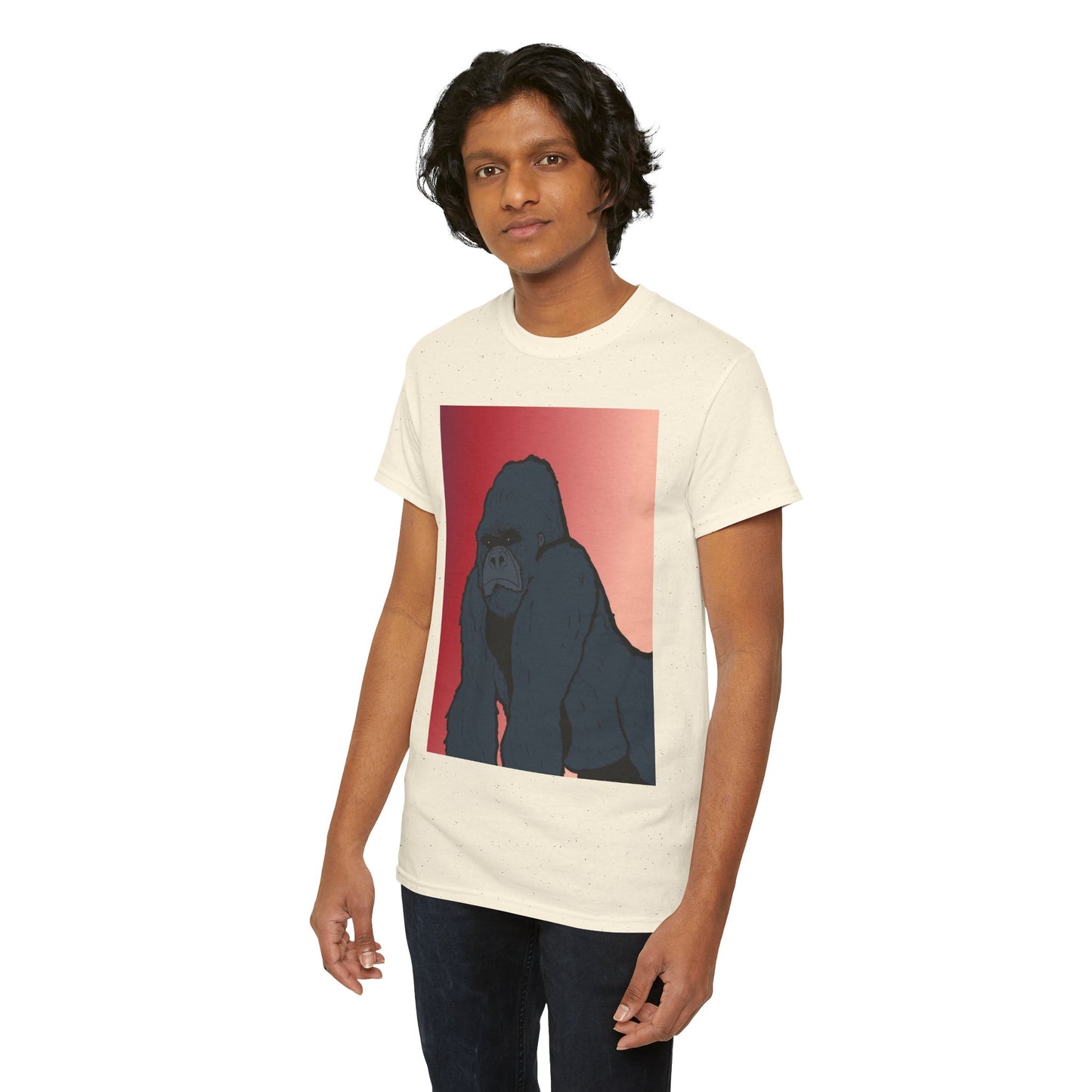 Gorilla Graphic Tee — Vintage Sunset Primate Illustration Shirt