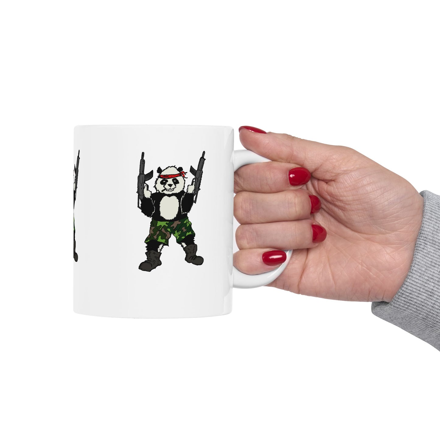 Mug - Panda Guns Military Mercenary 11oz 15oz Ceramic Coffee Cup