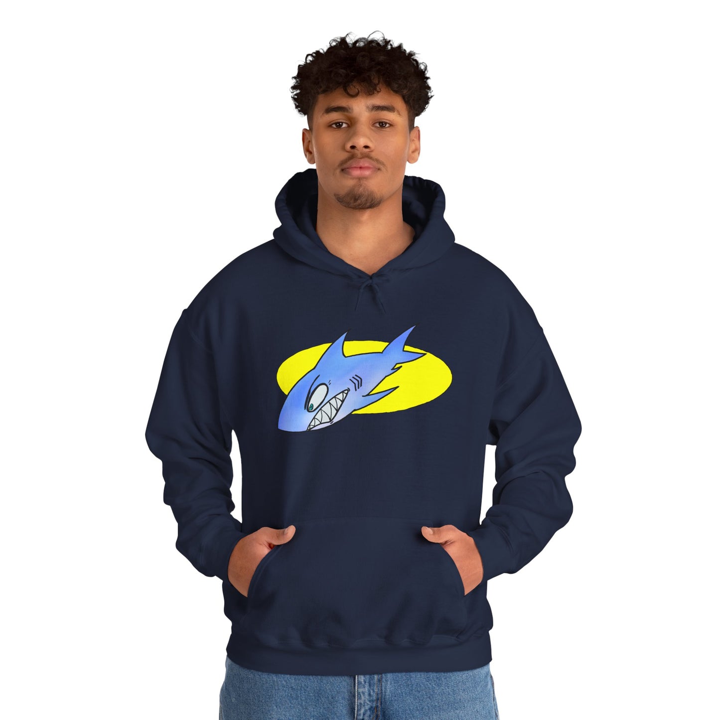Cool Shark Graphic Hoodie - Unisex Heavy Blend Sweatshirt for Ocean Lovers, Gift for Men and Women, Beach Vibes, Casual Wear, Unique Design