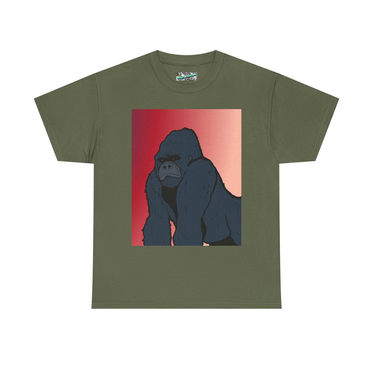 Gorilla Graphic Tee — Vintage Sunset Primate Illustration Shirt