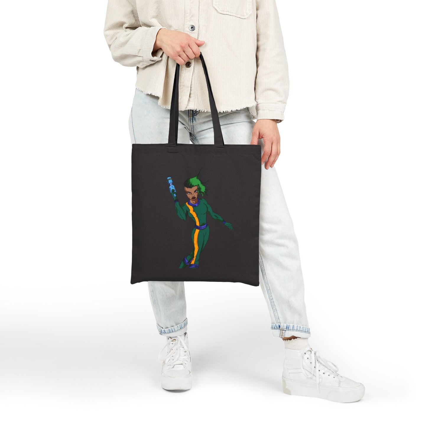 Galaxy Superhero Tote — Eco Canvas Grocery & Book Bag