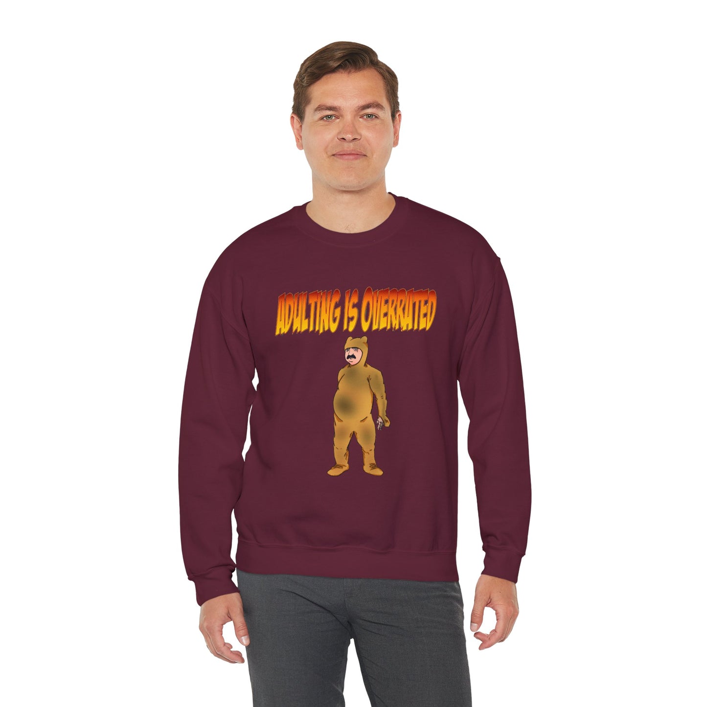 Cozy Humor Sweatshirt - 'Adulting is Overrated'