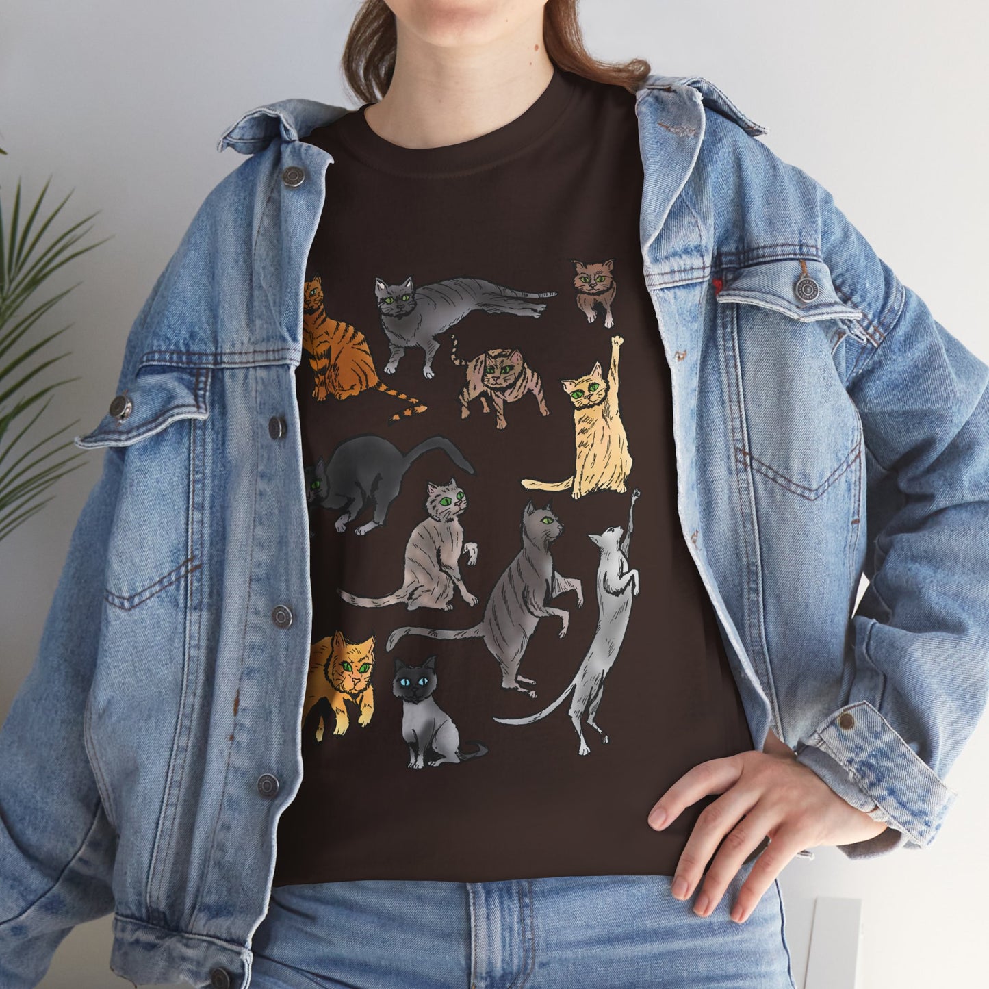 Cats Collage T-Shirt — Cute Cat Illustration Tee for Cat Lovers