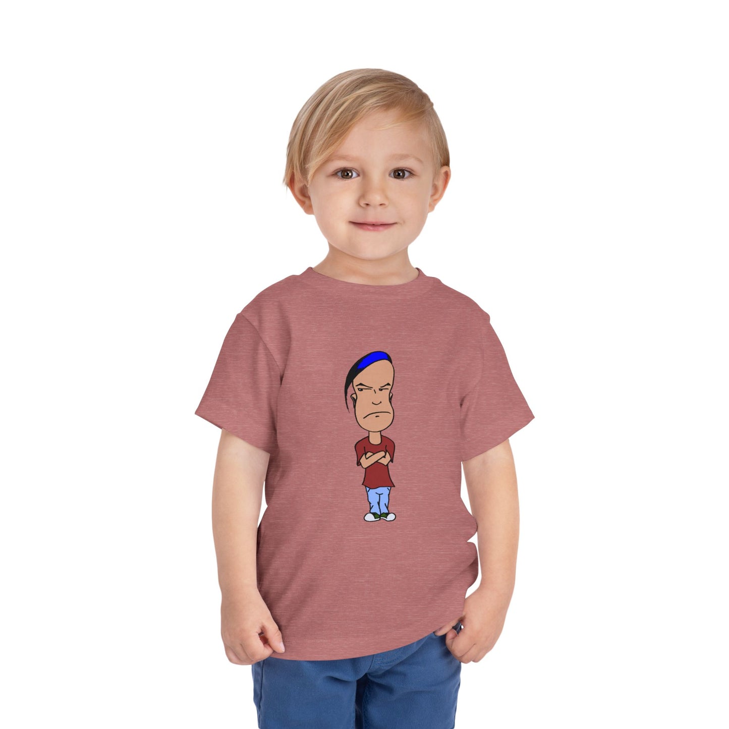 Smug Grumpy Kid Cartoon Toddler Tee