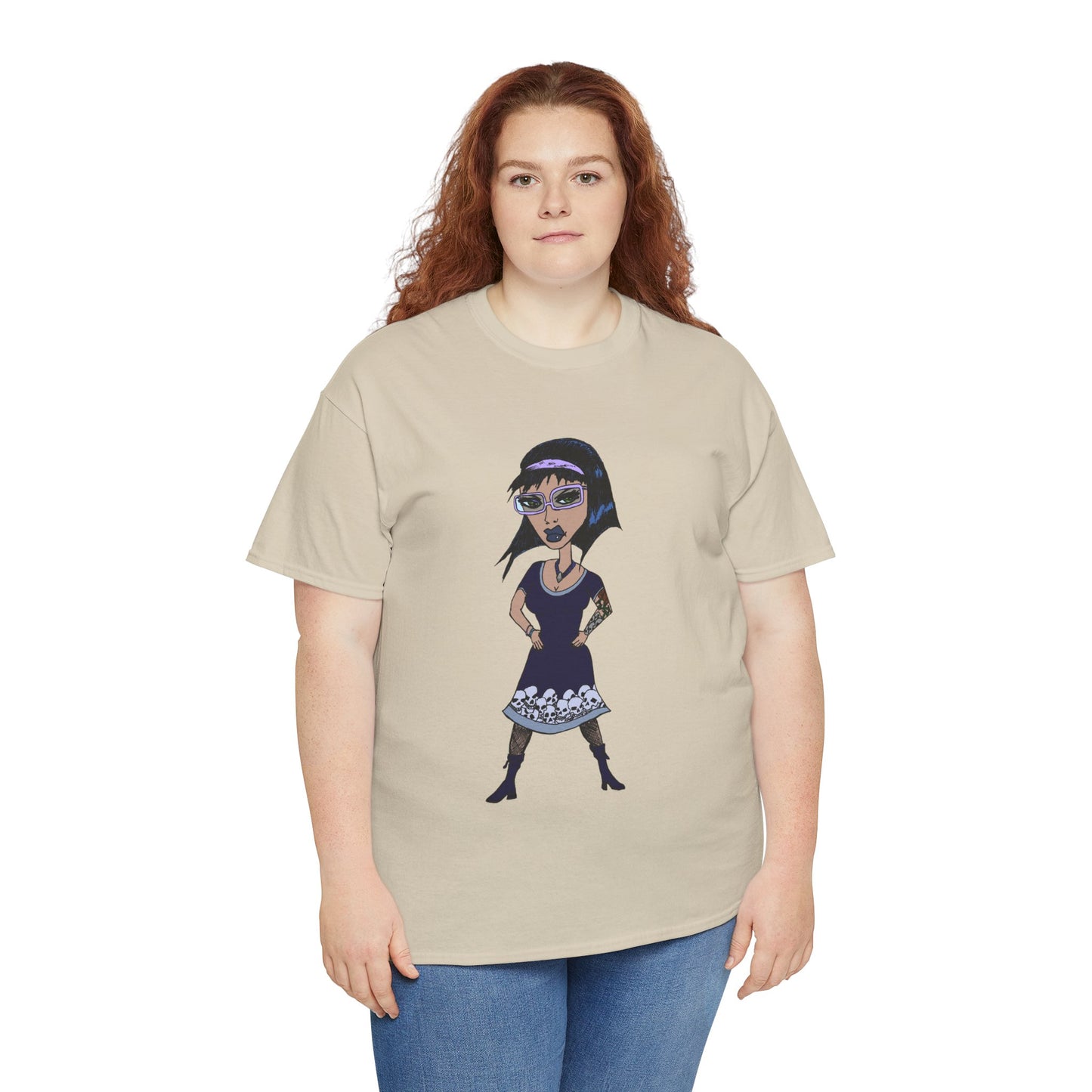 Gothic Doll T-Shirt — Retro Vampire Girl Graphic Tee