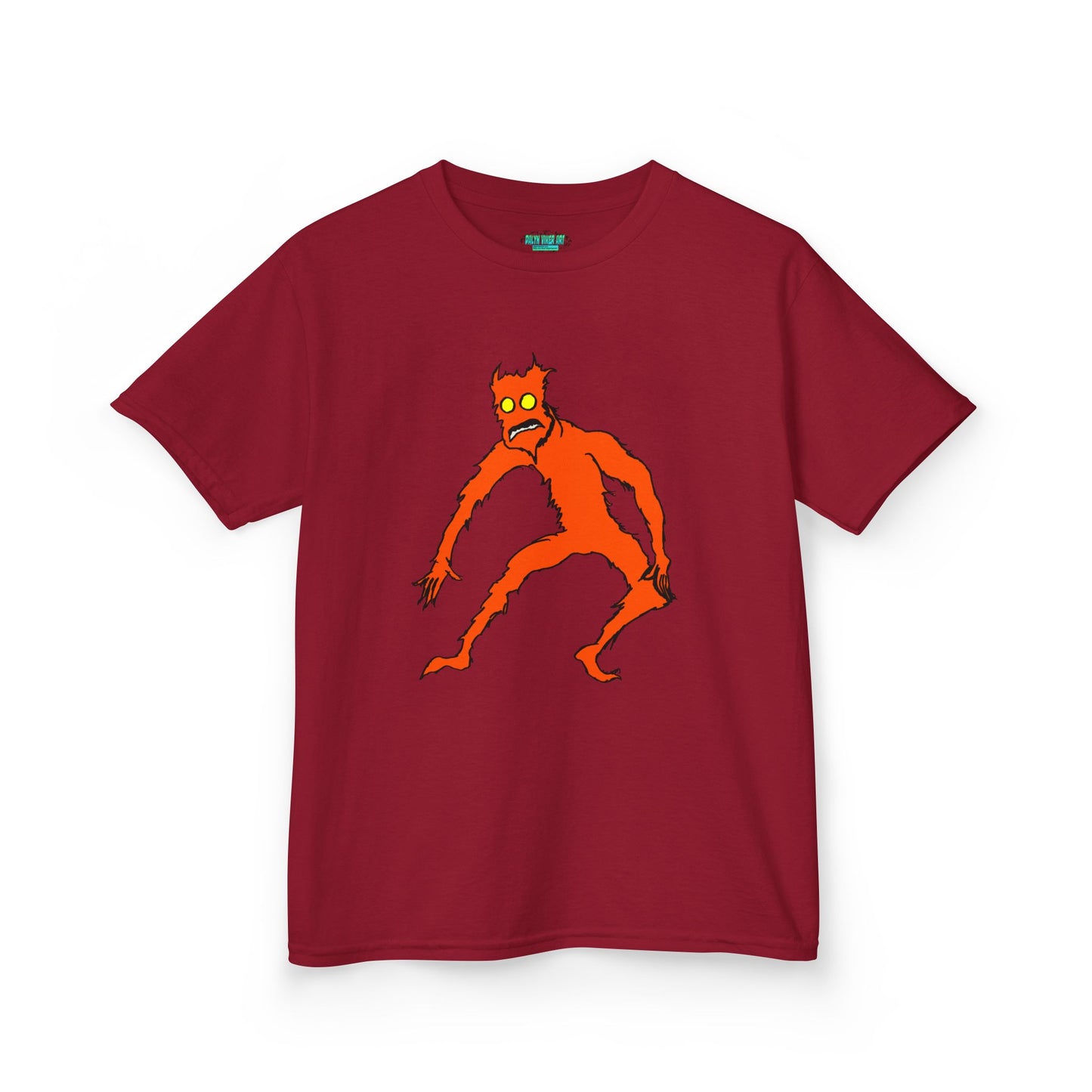Kids Fire Monster Tee - Fun and Spooky Cotton T-Shirt for Kids