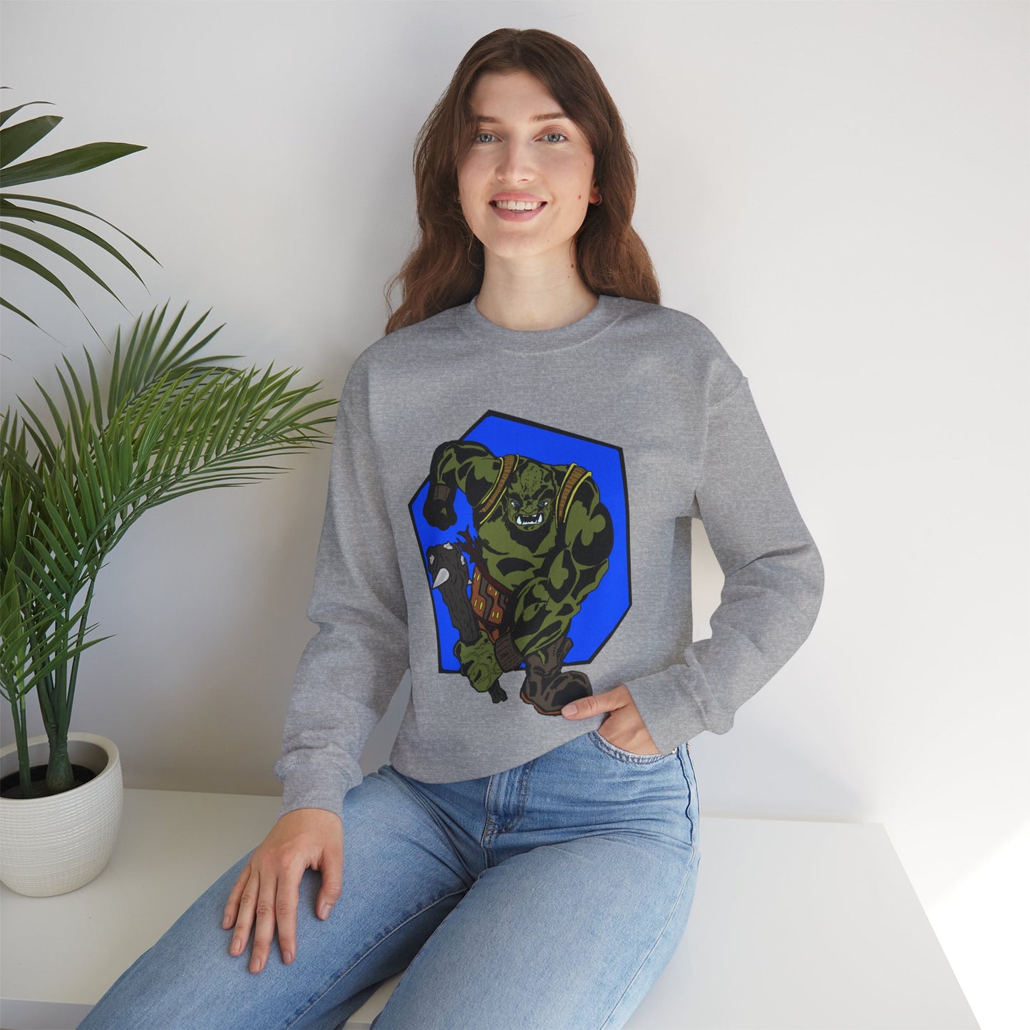 Rampaging Ogre Crewneck Sweatshirt for Marvel Fans