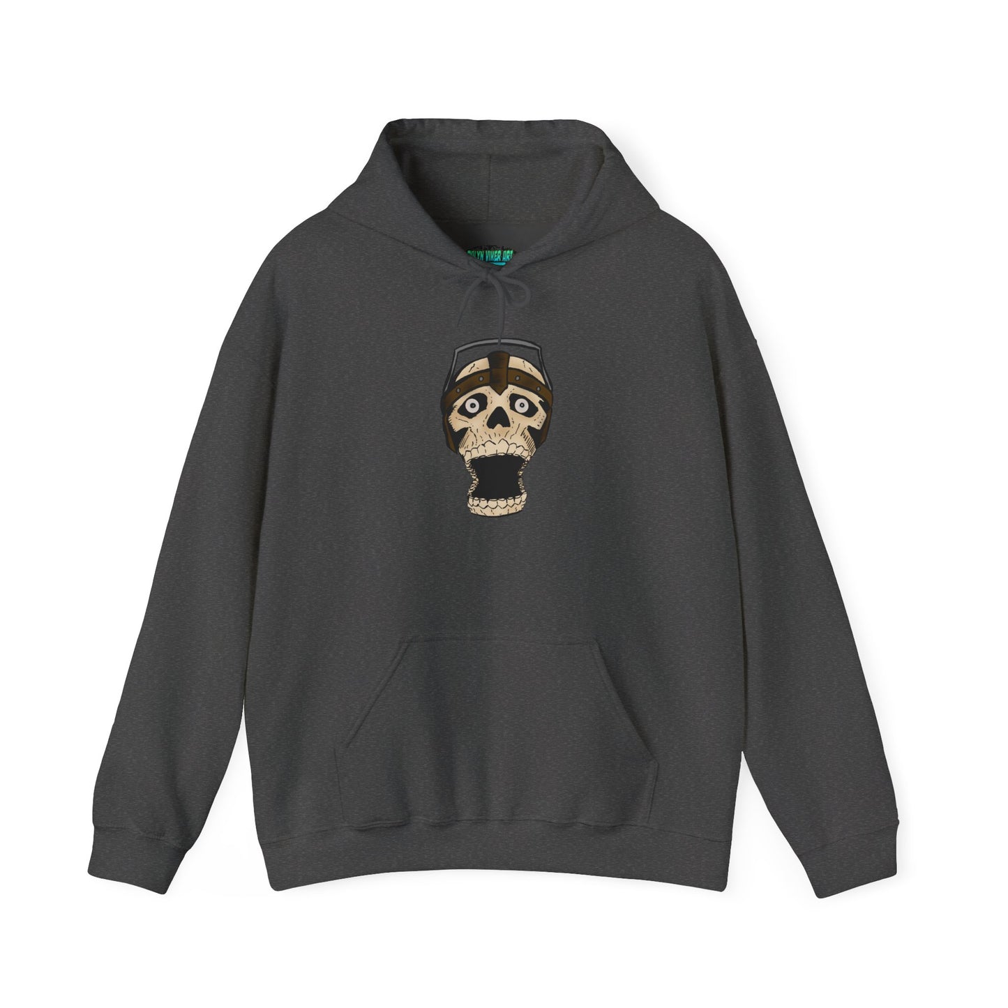 Screaming Skull Graphic Hoodie, Unisex Heavy Blend Sweatshirt, Cozy Casual Wear, Gift for Halloween, Unique October Fashion, Everyday Comfort