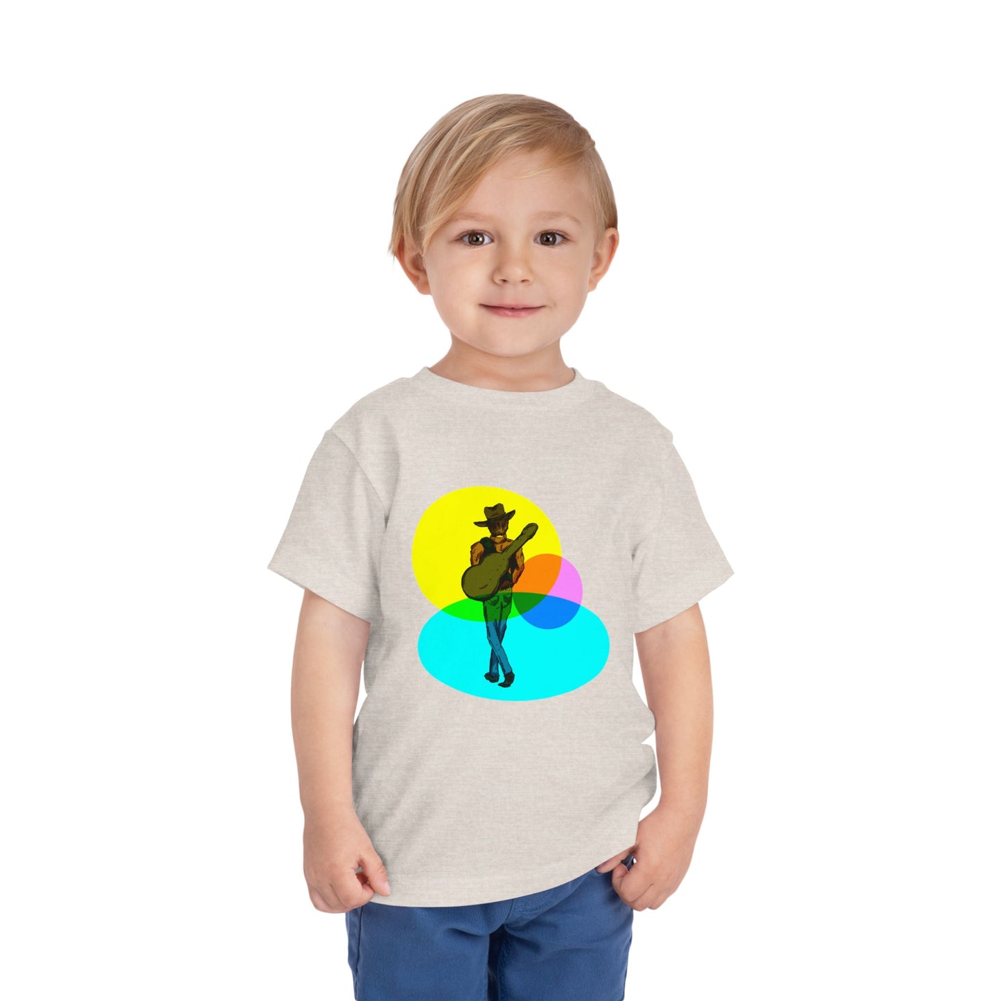 Toddler Tee — Colorful Cowboy Guitar Kids Shirt