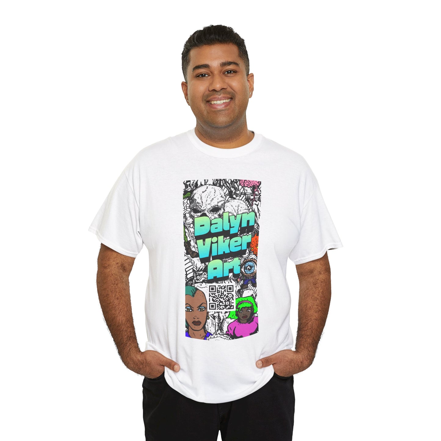 Graphic Art T-Shirt — "Dalyn Viker Art" Vertical Collage Tee