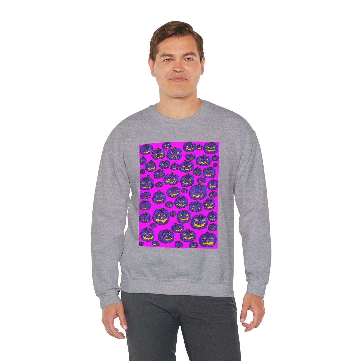Halloween Pumpkin Crewneck Sweatshirt