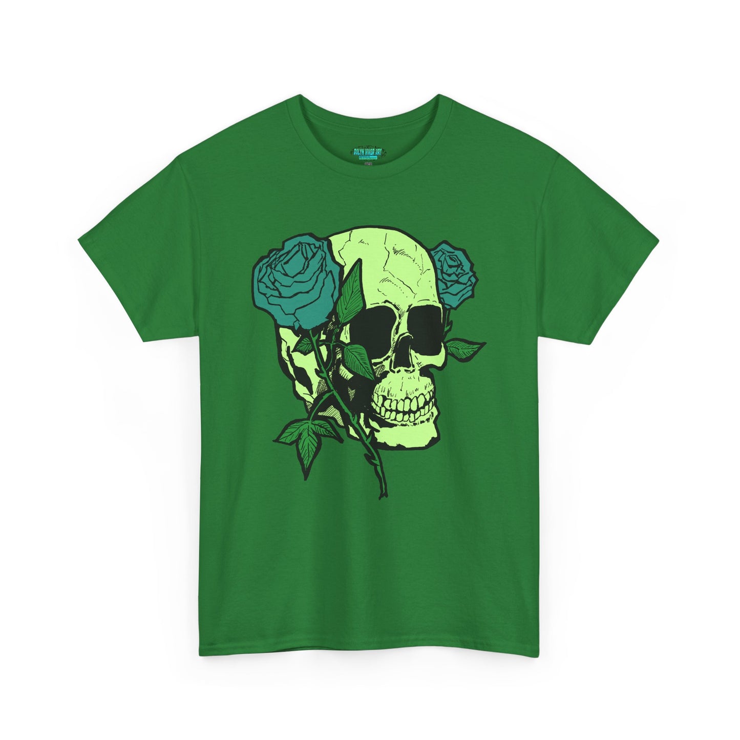 Skull & Rose Graphic Tee - Unisex Heavy Cotton Shirt