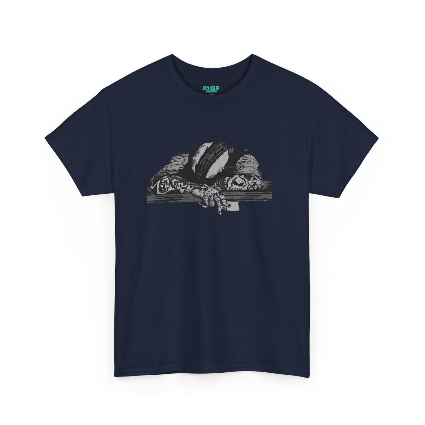Punk and Done(grayscale) - Graphic Unisex Heavy Cotton Tee - Independent Illustration for Everyday Wear