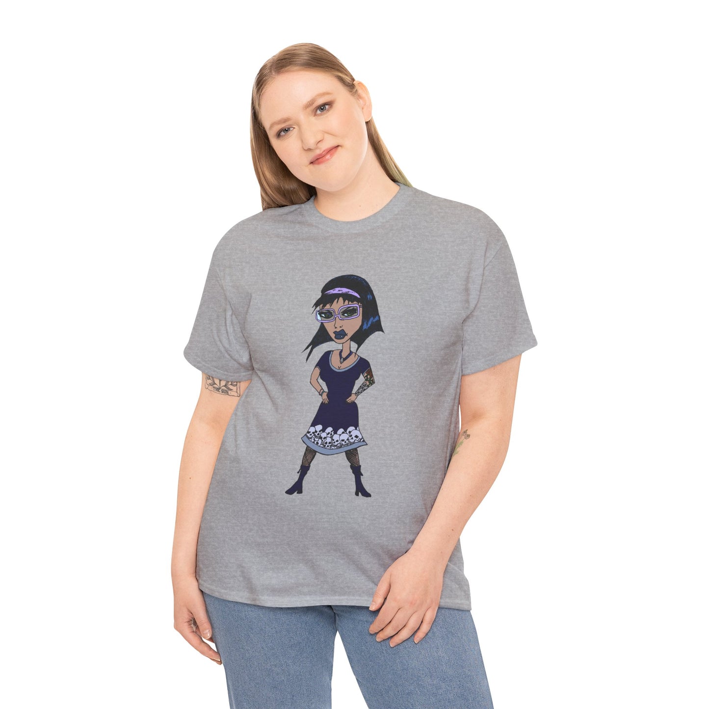 Gothic Doll T-Shirt — Retro Vampire Girl Graphic Tee