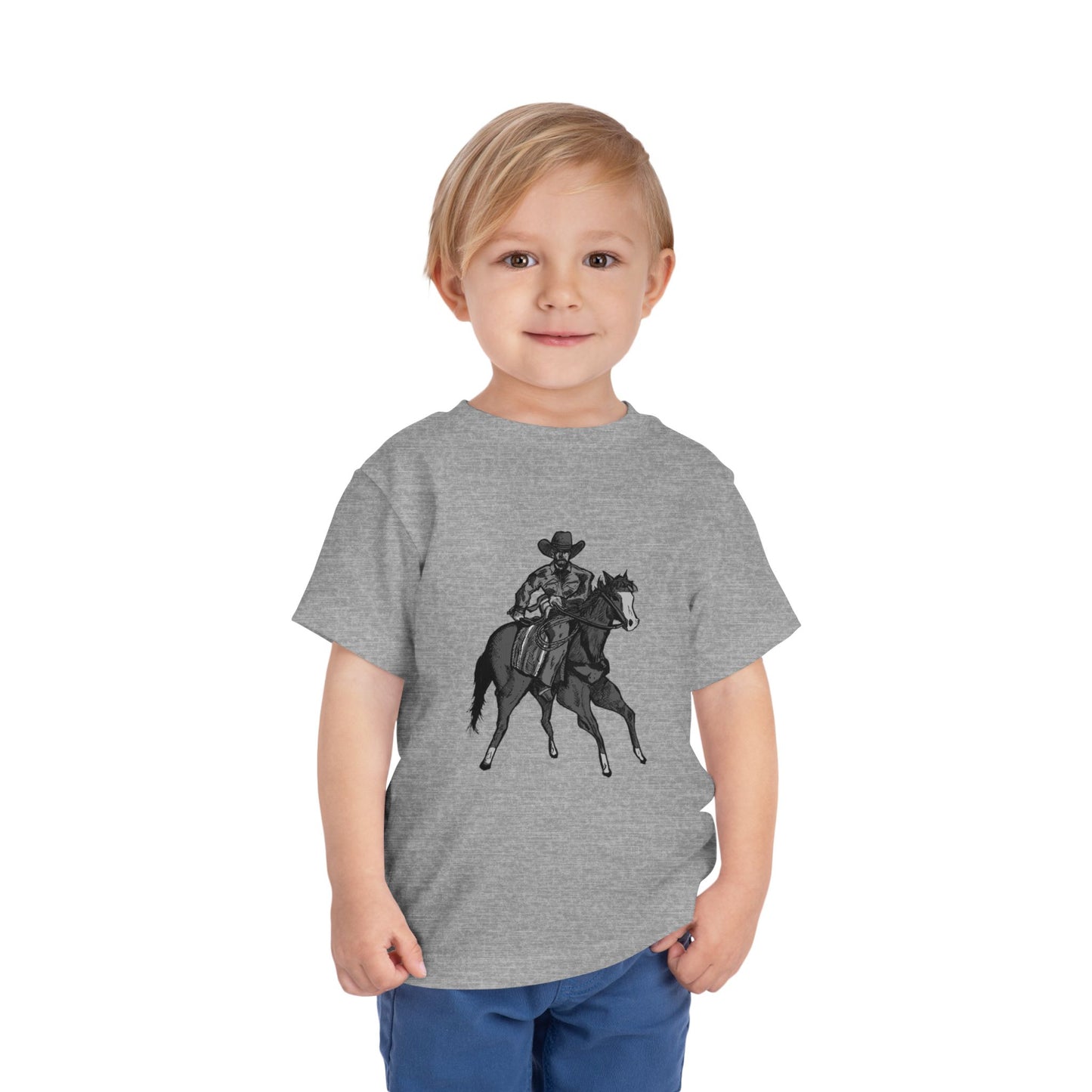 Toddler Western Cowboy Tee — Horseback Rider Graphic Shirt