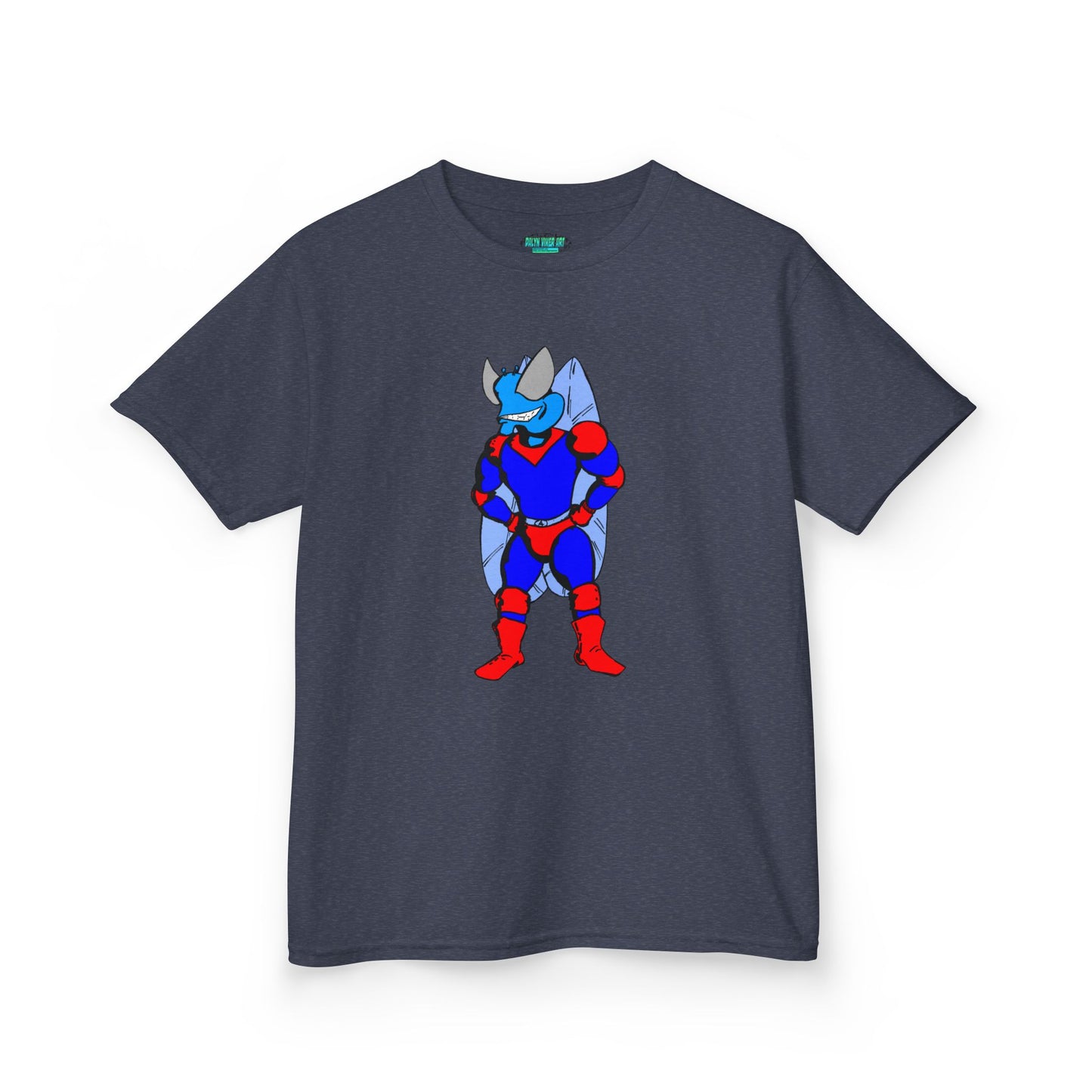 Astro-Fly Kids Superhero T-Shirt — Cute Red & Blue Winged Hero Tee for Boys & Girls