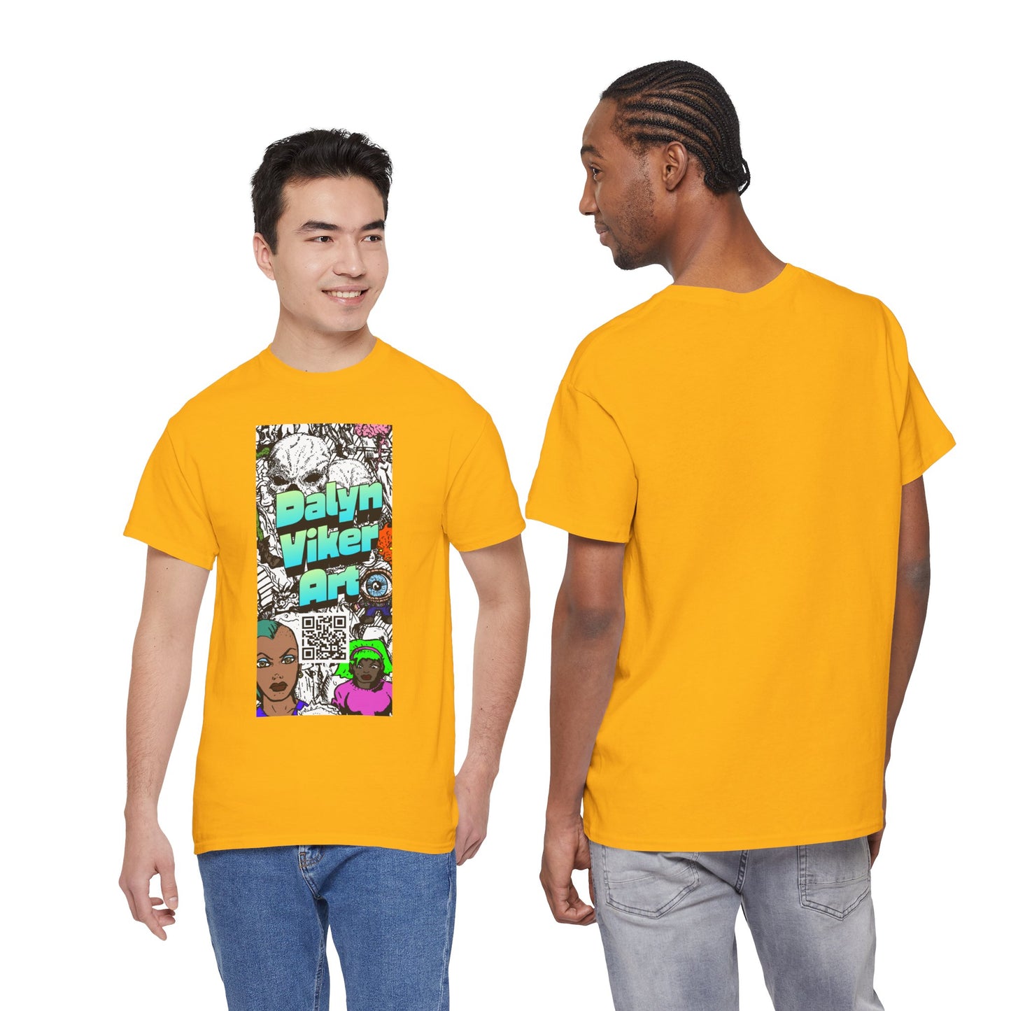 Graphic Art T-Shirt — "Dalyn Viker Art" Vertical Collage Tee