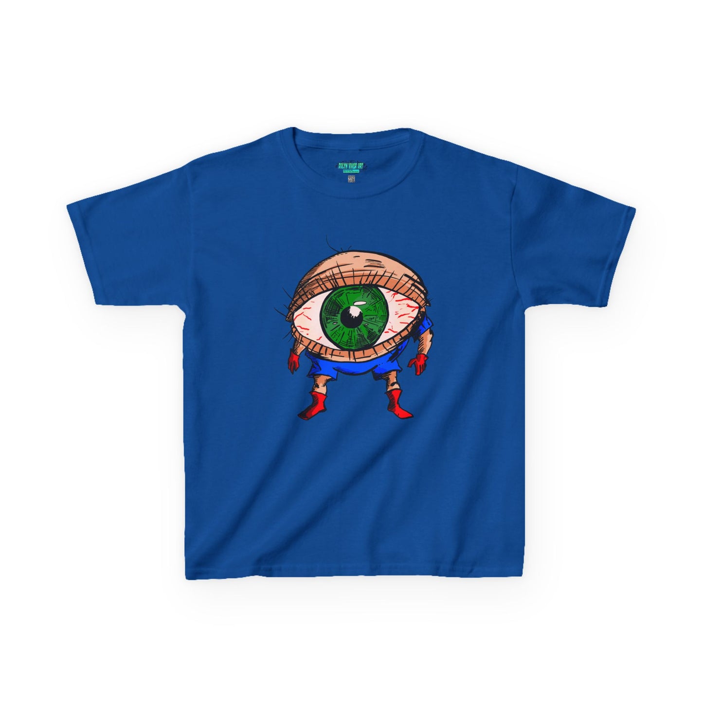 Terrif-EYE-ing Whimsical Kids Heavy Cotton Tee with Eye Design