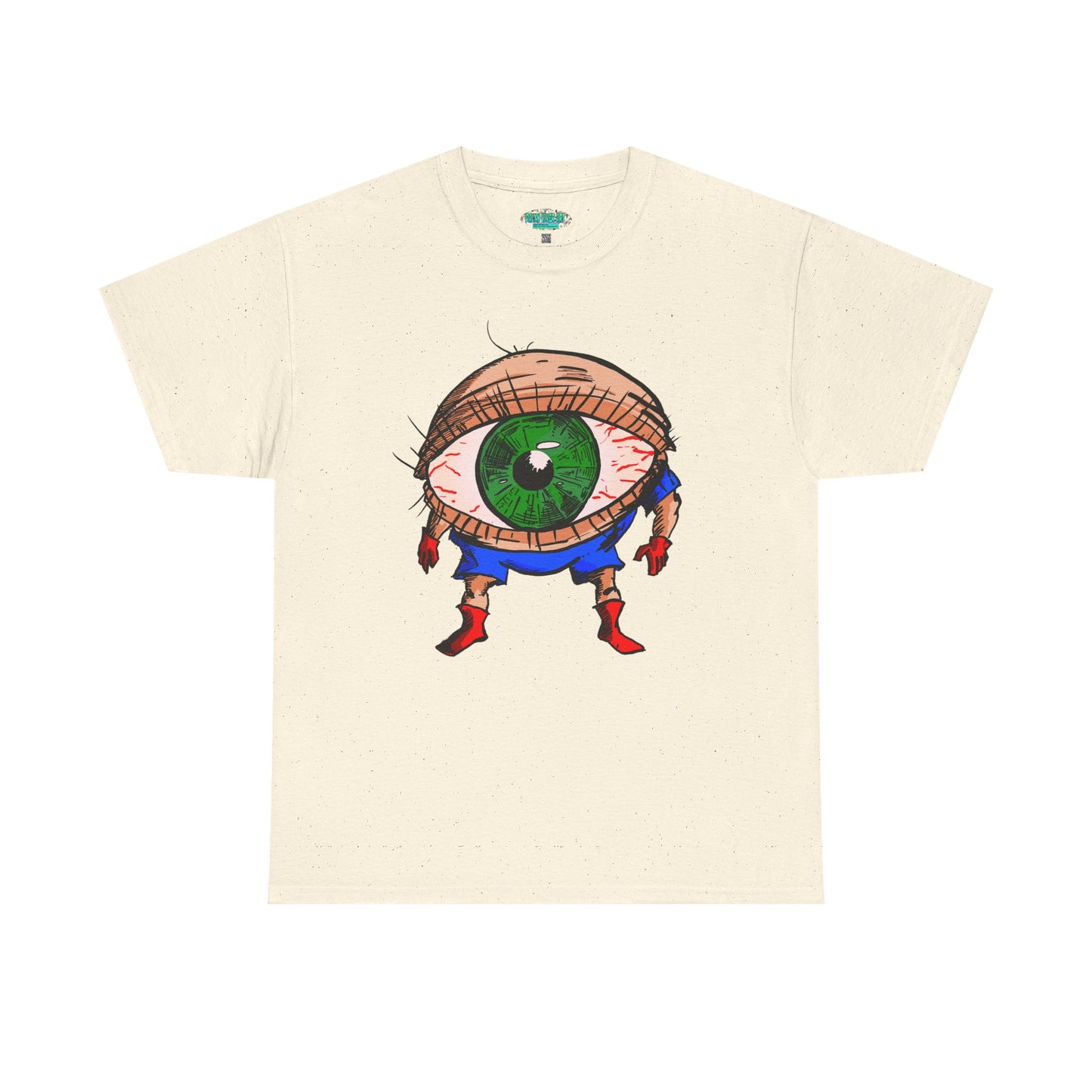 Terrif-EYE-ing - Whimsical Unisex Heavy Cotton Tee with Eye Design