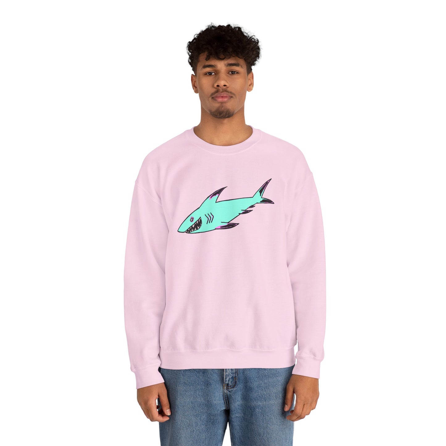 Charming Shark Graphic Sweatshirt - Unisex Heavy Blend™ Crewneck