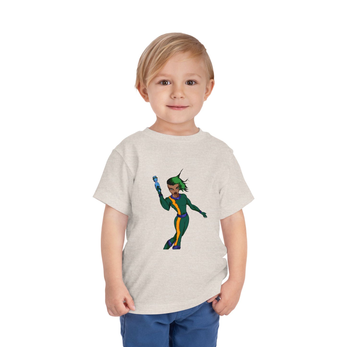 Toddler Tee — Colorful Space Hero Graphic